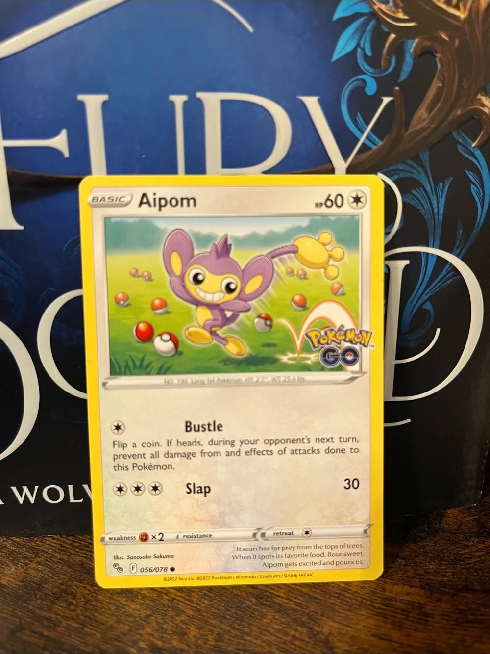 Pokemon Go Stamped Aipom Trading Card 056/078